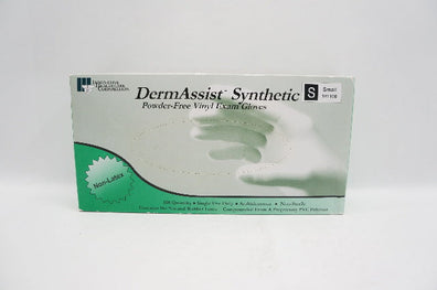 IHC 161100 DermAssist Synthetic Powder-Free Vinyl Exam Gloves, S - Box of 100
